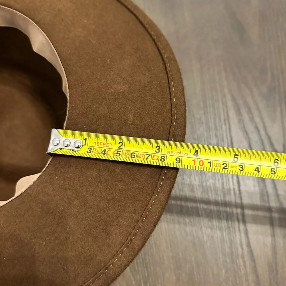 Women’s Boutique‎ Fedora Brown Hat with Tan Belt - Picture 8 of 8